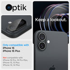 Spigen Glass tR Optik 2 Pack, čierne - iPhone 16/16 Plus