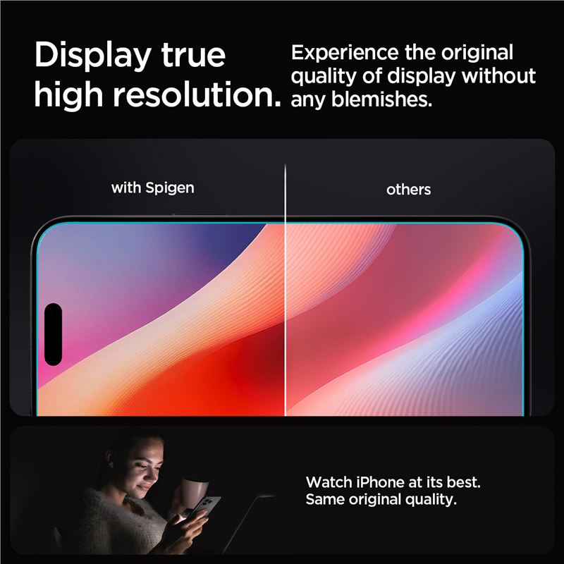 Spigen Glass tR EZ Fit 2 Pack - iPhone 18 Pro/17 Pro/16 Pro/17