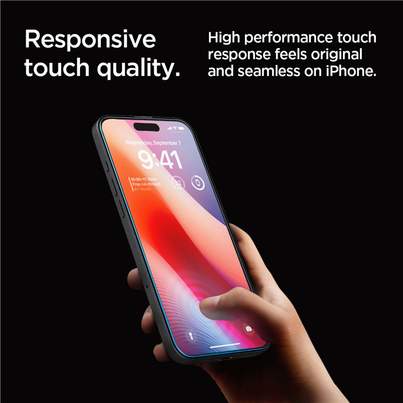 Spigen Glass tR EZ Fit 2 Pack - iPhone 18 Pro/17 Pro/16 Pro/17