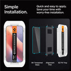 Spigen Glass tR EZ Fit 2 Pack - iPhone 18 Pro/17 Pro/16 Pro/17