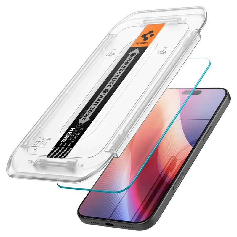 Spigen Glass tR EZ Fit 2 Pack - iPhone 18 Pro/17 Pro/16 Pro/17