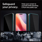 Spigen Glass tR EZ Fit (Privacy) 2 Pack - iPhone 17/16 Pro / 17