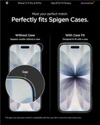 Spigen Glass tR EZ Fit (Privacy) 2 Pack - iPhone 17/16 Pro / 17