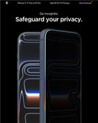 Spigen Glass tR EZ Fit (Privacy) 2 Pack - iPhone 17/16 Pro / 17