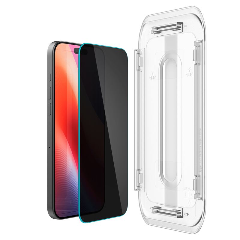 Spigen Glass tR EZ Fit (Privacy) 2 Pack - iPhone 17/16 Pro / 17