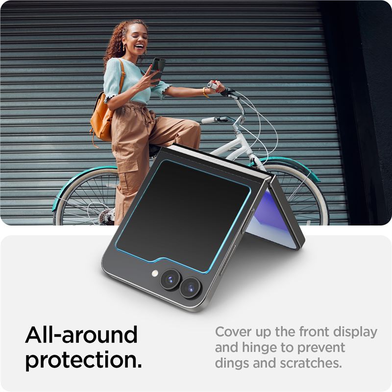 Spigen Glass tR EZ Fit Cover 2 Pack - Samsung Galaxy Z Flip6/7 FE