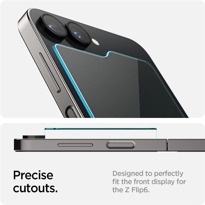Spigen Glass tR EZ Fit Cover 2 Pack - Samsung Galaxy Z Flip6/7 FE