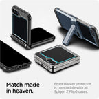 Spigen Glass tR EZ Fit Cover 2 Pack - Samsung Galaxy Z Flip6/7 FE