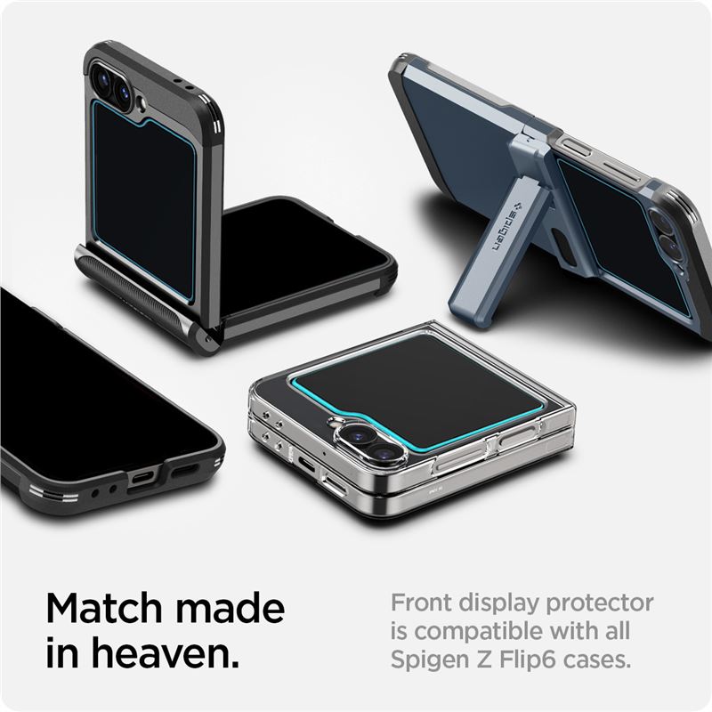 Spigen Glass tR EZ Fit Cover 2 Pack - Samsung Galaxy Z Flip6/7 FE
