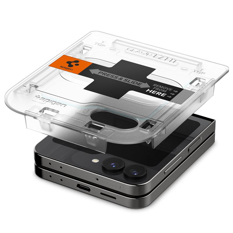Spigen Glass tR EZ Fit Cover 2 Pack - Samsung Galaxy Z Flip6/7 FE