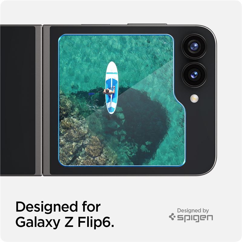 Spigen Glass tR EZ Fit Cover 2 Pack - Samsung Galaxy Z Flip6/7 FE
