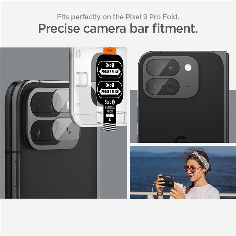 Spigen Glass tR EZ Fit Optik 2 Pack, crystal clear - Google Pixel 9 Pro Fold