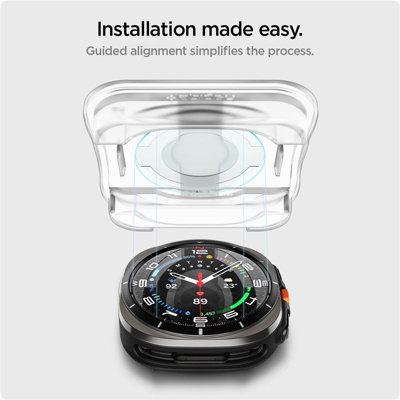 Spigen Glass tR EZ Fit 2 Pack - Samsung Galaxy Watch Ultra