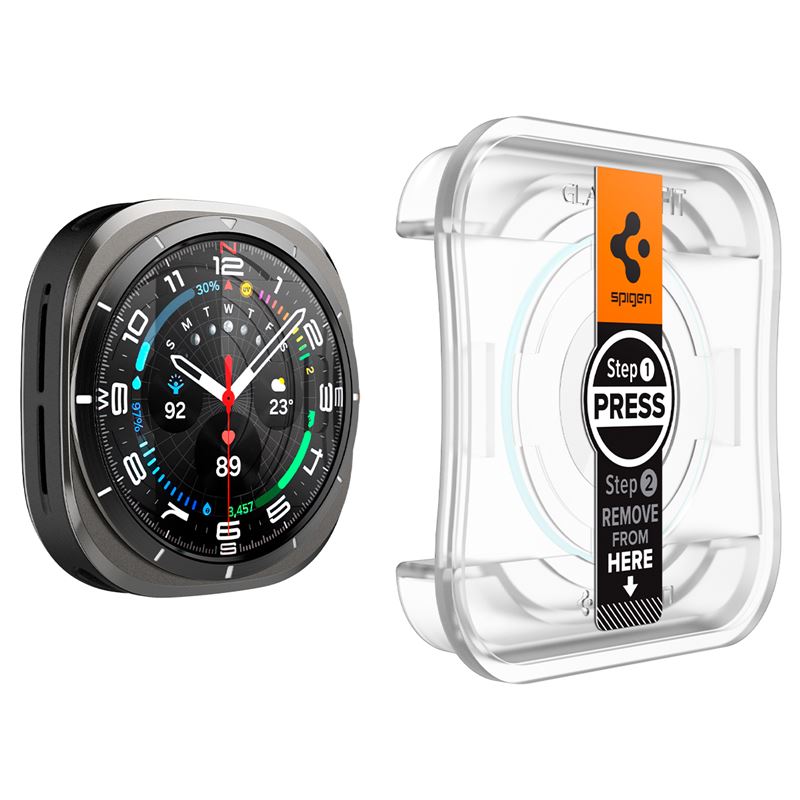 Spigen Glass tR EZ Fit 2 Pack - Samsung Galaxy Watch Ultra