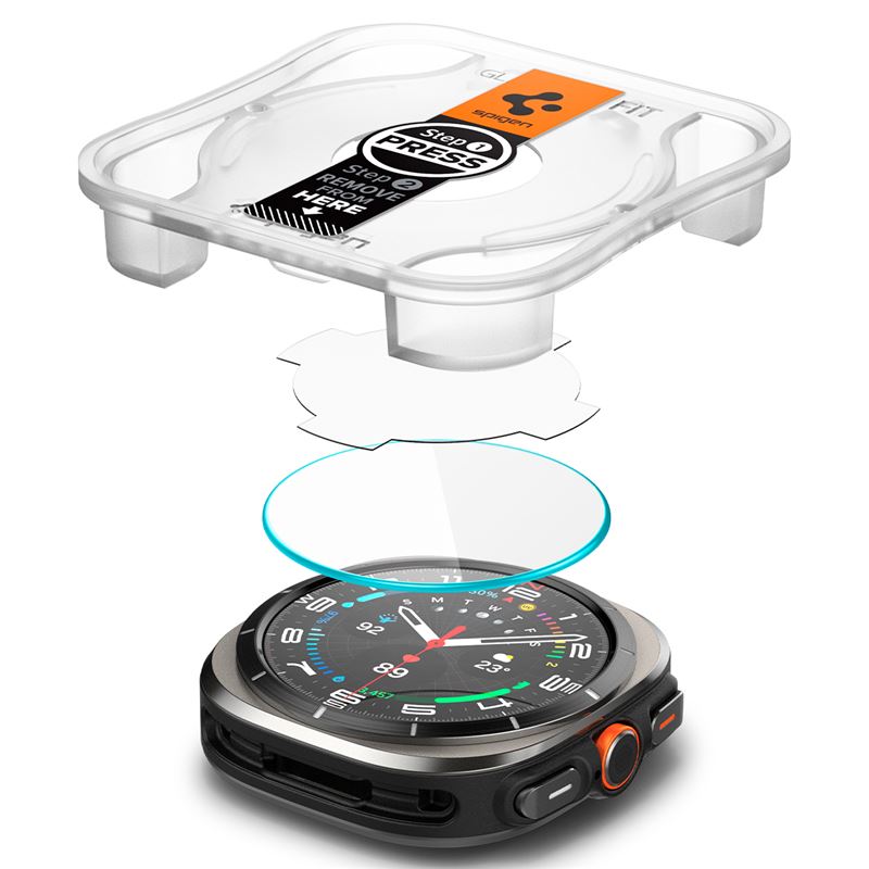 Spigen Glass tR EZ Fit 2 Pack - Samsung Galaxy Watch Ultra