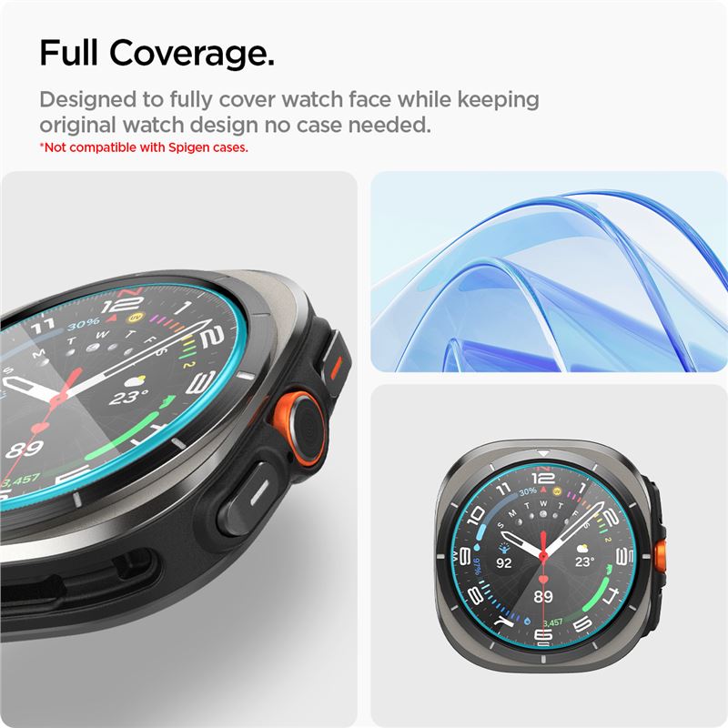 Spigen Glass tR EZ Fit 2 Pack - Samsung Galaxy Watch Ultra