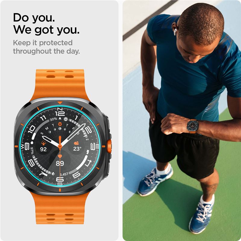 Spigen Glass tR EZ Fit 2 Pack - Samsung Galaxy Watch Ultra