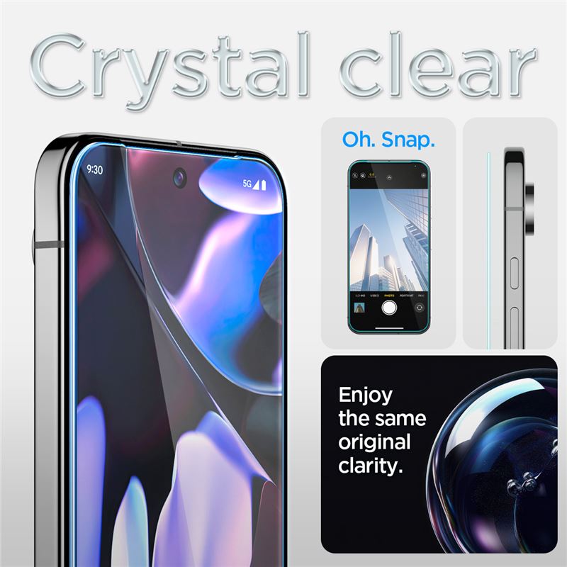 Spigen Glass tR EZ Fit 2 Pack - Google Pixel 10/9 Pro/ Pixel 10/9