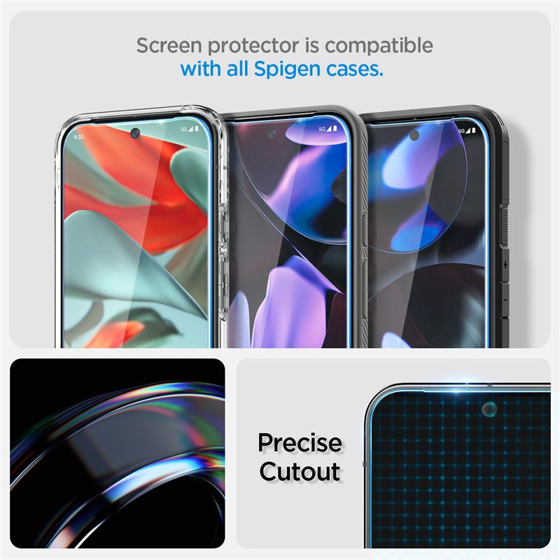 Spigen Glass tR EZ Fit 2 Pack - Google Pixel 10/9 Pro/ Pixel 10/9