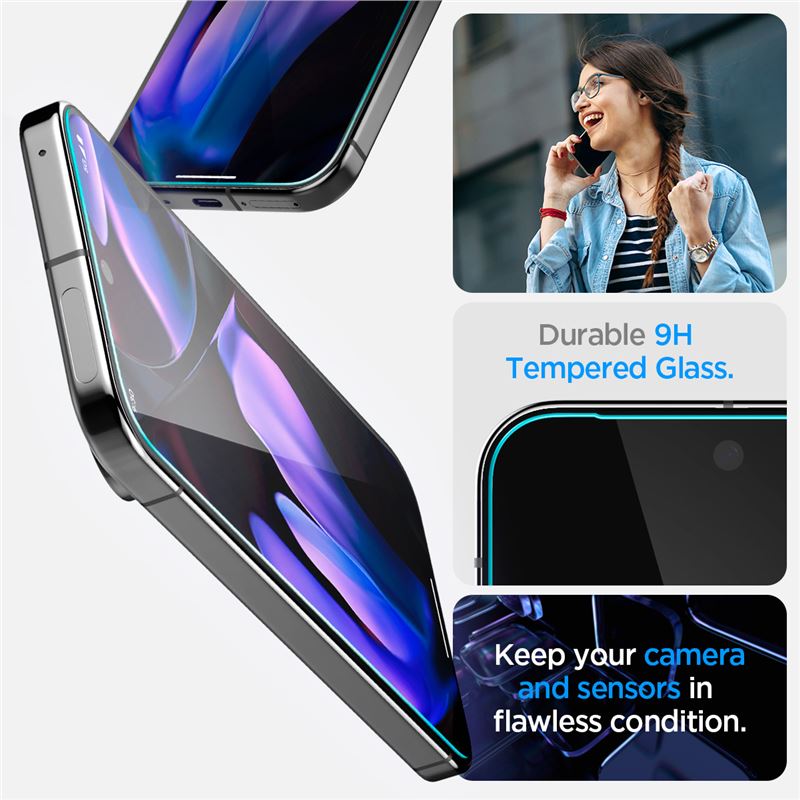 Spigen Glass tR EZ Fit 2 Pack - Google Pixel 10/9 Pro/ Pixel 10/9