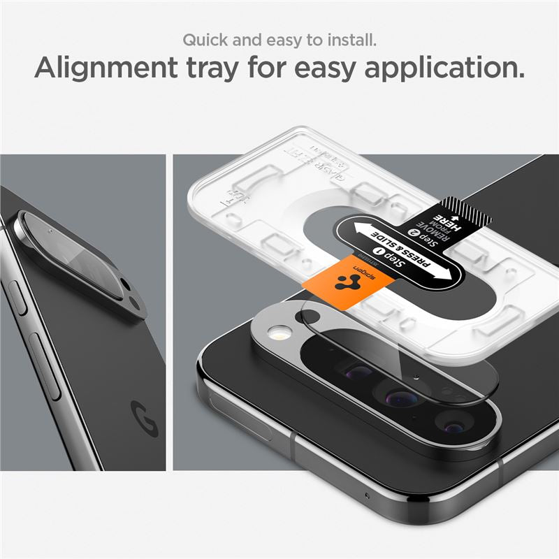 Spigen Glass tR EZ Fit Optik 2 Pack, crystal clear - Google Pixel 9 Pro