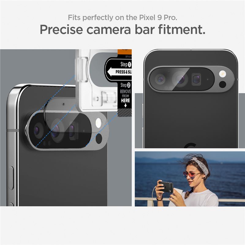 Spigen Glass tR EZ Fit Optik 2 Pack, crystal clear - Google Pixel 9 Pro