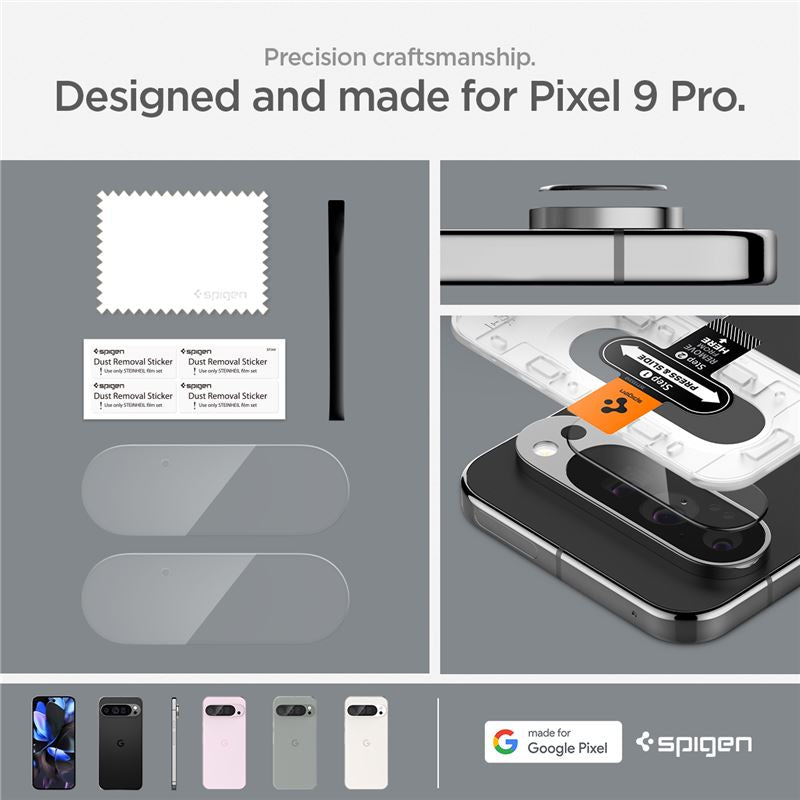 Spigen Glass tR EZ Fit Optik 2 Pack, crystal clear - Google Pixel 9 Pro