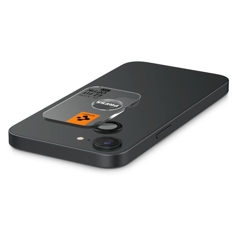 Spigen Glass tR EZ Fit Optik Pro 2 Pack, black - iPhone 17e/16e