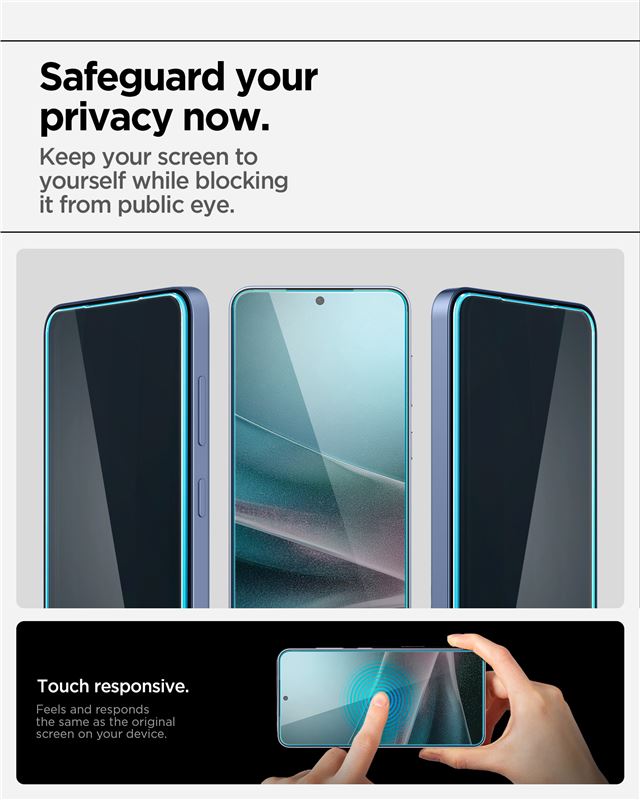 Spigen Glass tR EZ Fit HD (Privacy) 2 Pack - Samsung Galaxy S25/S24