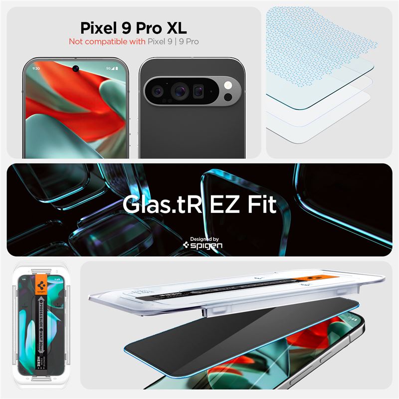 Spigen Glass tR EZ Fit (Privacy) 2 Pack - Google Pixel 10/9 Pro XL