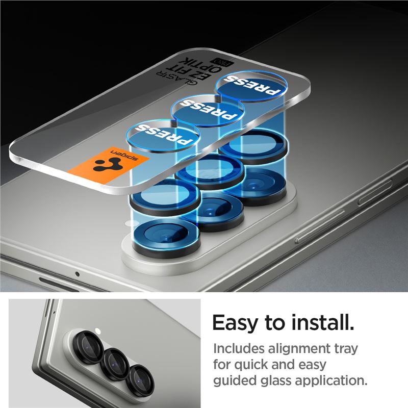 Spigen Glass tR EZ Fit Optik Pro HD 2 Pack, black - Samsung Galaxy Z Fold7