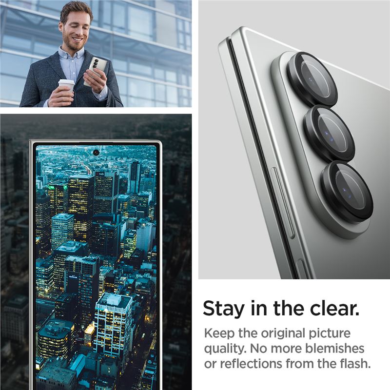 Spigen Glass tR EZ Fit Optik Pro HD 2 Pack, black - Samsung Galaxy Z Fold7