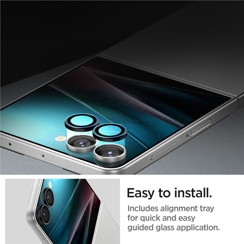 Spigen Glass tR EZ Fit Optik Pro HD 2 Pack, čierne - Samsung Galaxy Z Flip7
