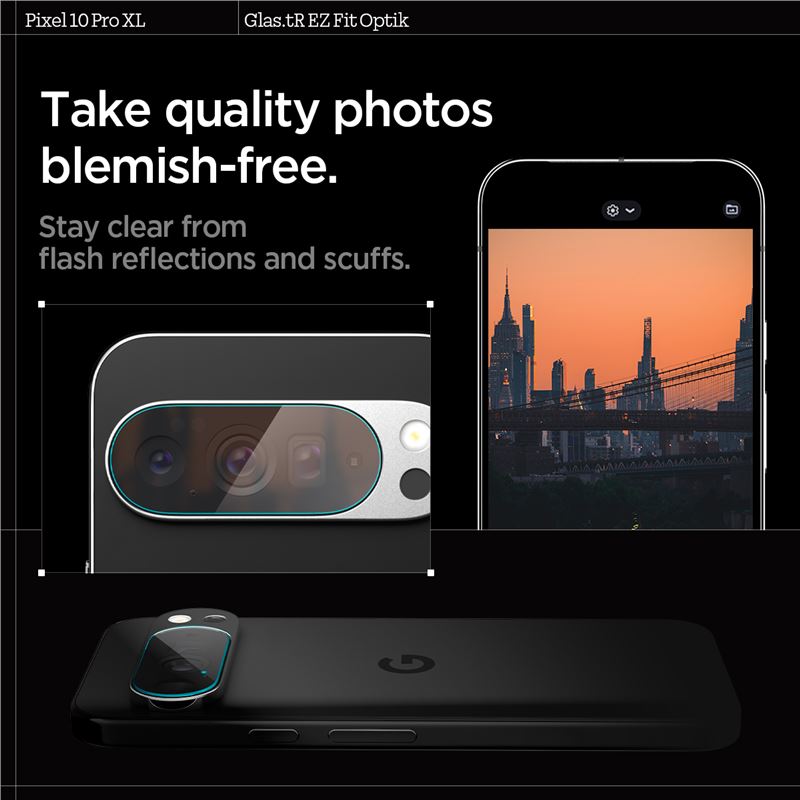 Spigen Glass tR EZ Fit Optik 2 Pack, krištáľovo čisté – Google Pixel 10 Pro XL