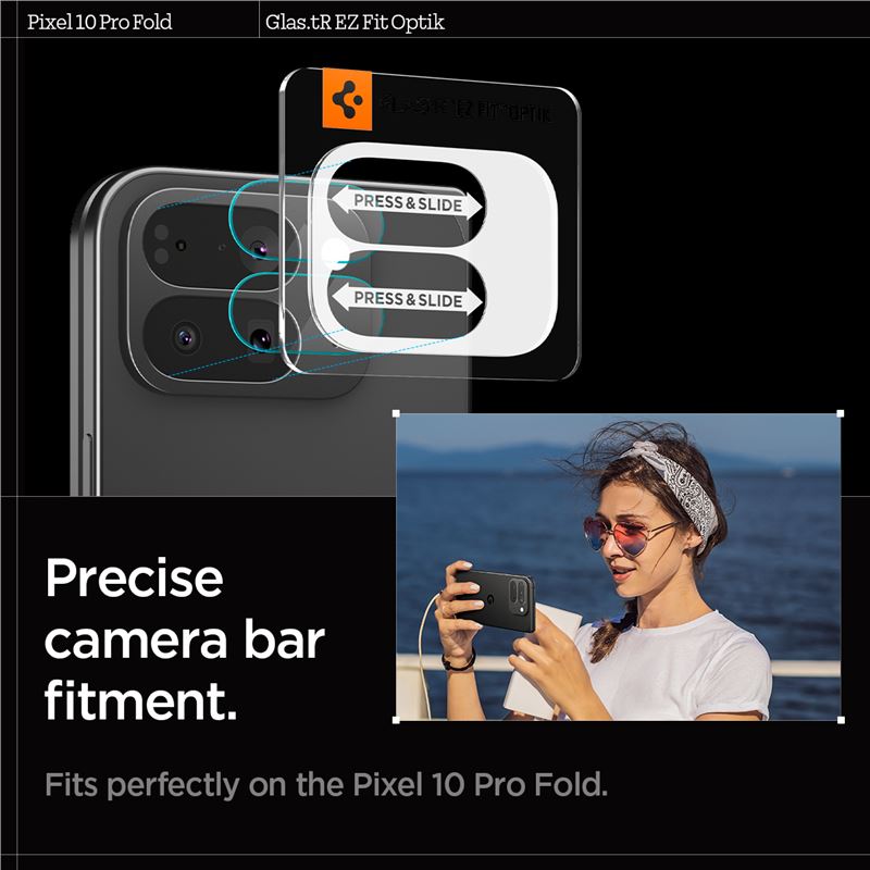 Spigen Glass tR EZ Fit Optik 2 Pack, crystal clear - Google Pixel 10 Pro Fold