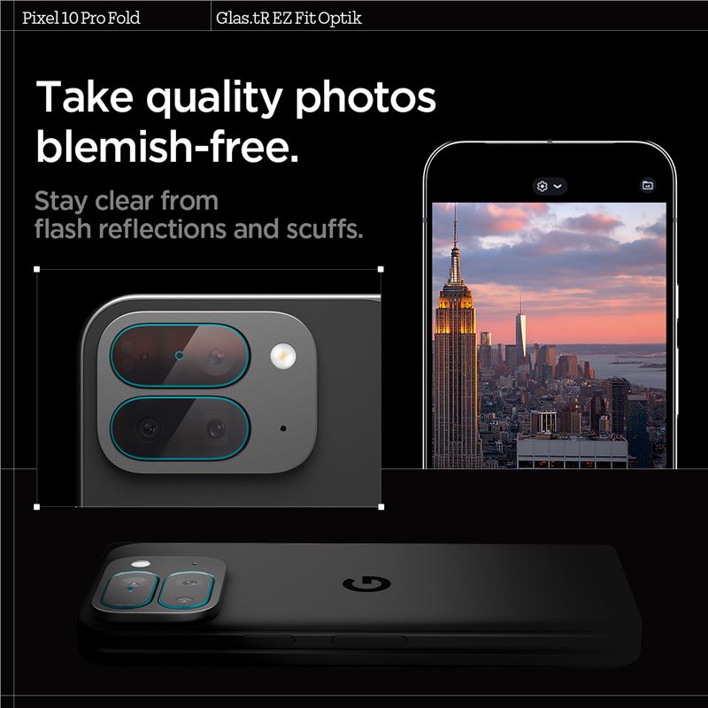 Spigen Glass tR EZ Fit Optik 2 Pack, crystal clear - Google Pixel 10 Pro Fold