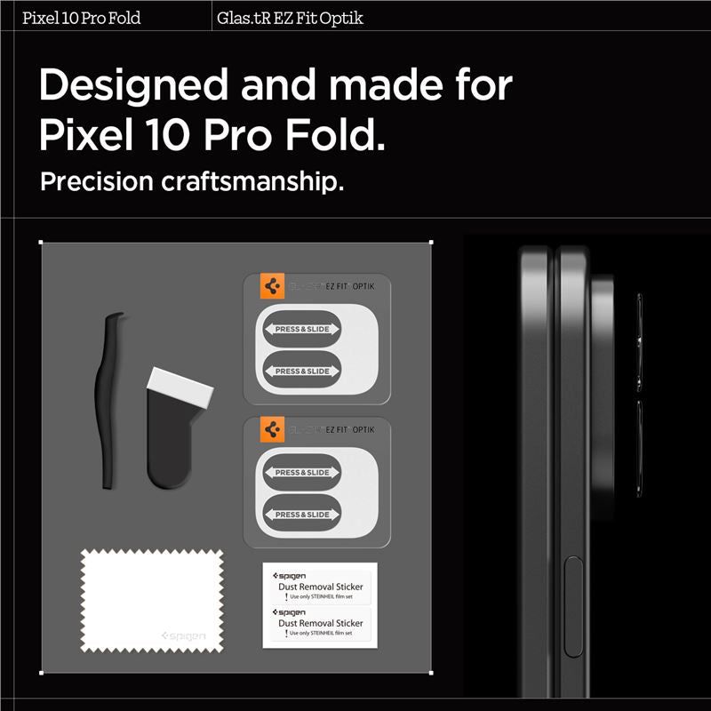 Spigen Glass tR EZ Fit Optik 2 Pack, crystal clear - Google Pixel 10 Pro Fold