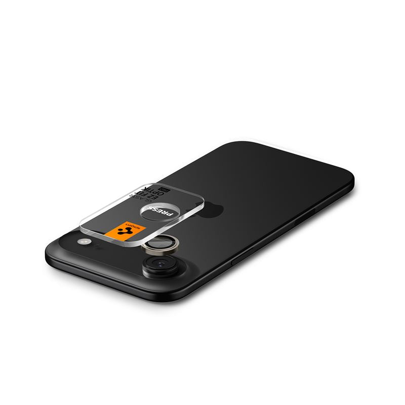 Spigen Glass tR EZ Fit Optik Pro 2 Pack, black - iPhone Air