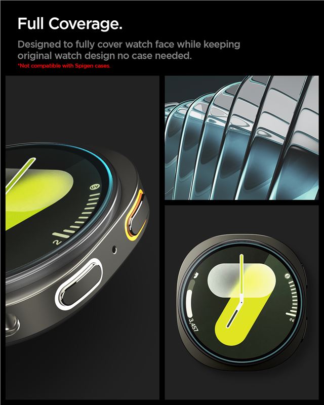 Spigen Glass tR EZ Fit 2 Pack - Samsung Galaxy Watch 9/8 44mm