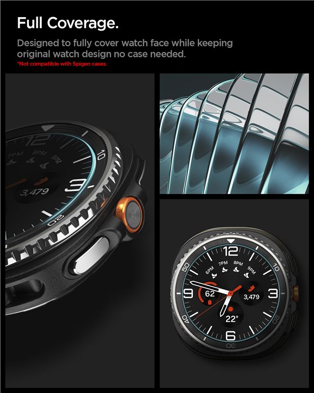 Spigen Glass tR EZ Fit 2 Pack - Samsung Galaxy Watch 8 Classic (46mm)