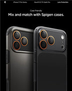 Spigen Glass tR EZ Fit Optik Pro 2 Pack, oranžový – iPhone 17/16/15/14 Pro / 17/16/15/14 Pro Max