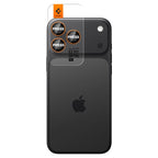 Spigen Glass tR EZ Fit Optik Pro 2 Pack, oranžový – iPhone 17/16/15/14 Pro / 17/16/15/14 Pro Max