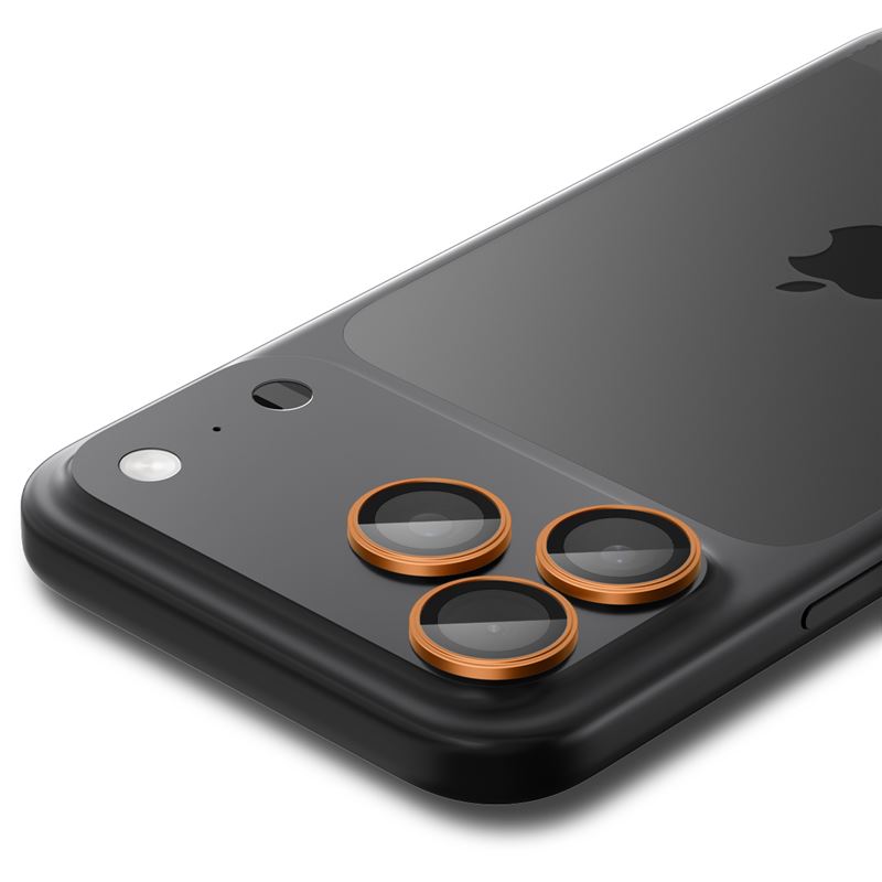 Spigen Glass tR EZ Fit Optik Pro 2 Pack, oranžový – iPhone 17/16/15/14 Pro / 17/16/15/14 Pro Max