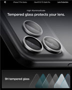 Spigen Glass tR EZ Fit Optik Pro 2 Pack, sivá - iPhone 17/16/15/14 Pro / 17/16/15/14 Pro Max