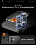 Spigen Glass tR EZ Fit Optik Pro 2 Pack, silver - iPhone 17