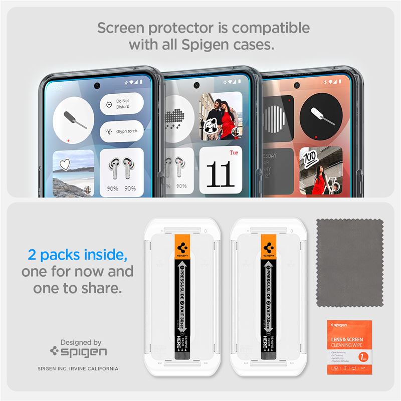 Spigen Glass tR EZ Fit 2 Pack - Nothing Phone (3)