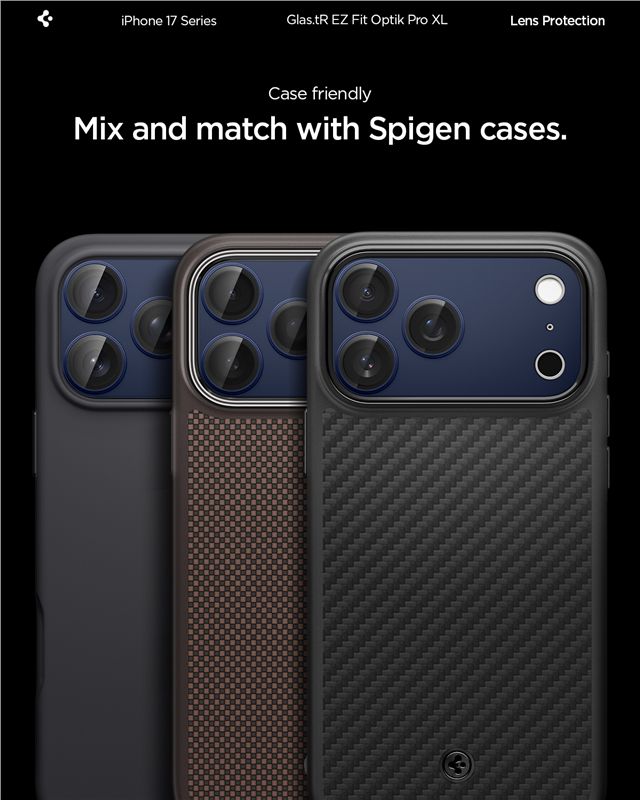 Spigen Glass tR EZ Fit Optik Pro XL 1 Pack, blue - iPhone 17 Pro