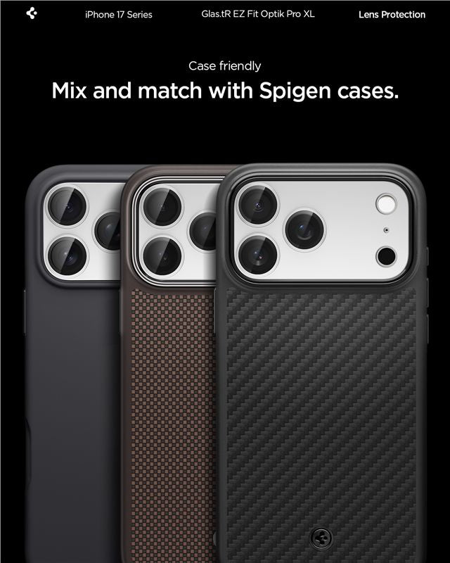Spigen Glass tR EZ Fit Optik Pro XL 1 Pack, silver - iPhone 17 Pro