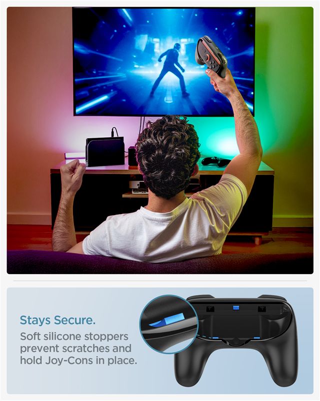 Spigen Joy-Con Grip NS100, black - Nintendo Switch 2