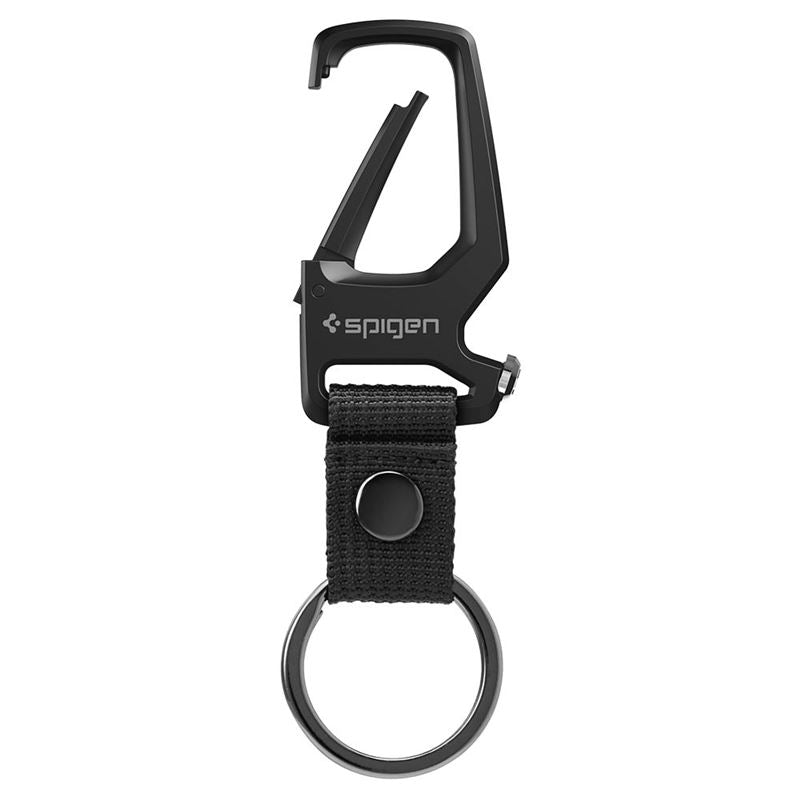 Spigen Carabiner With KeyRing 1 Pack, black